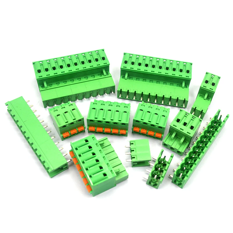 5set/sets KF2EDGKD Screwless spring type KF2EDGKD-5.08mm plug-in push-type terminal welding board PCB straight bent pin 10pcs kb396 3 96mm 2p 3p terminal post terminal 3 96mm pitch welding board plug in