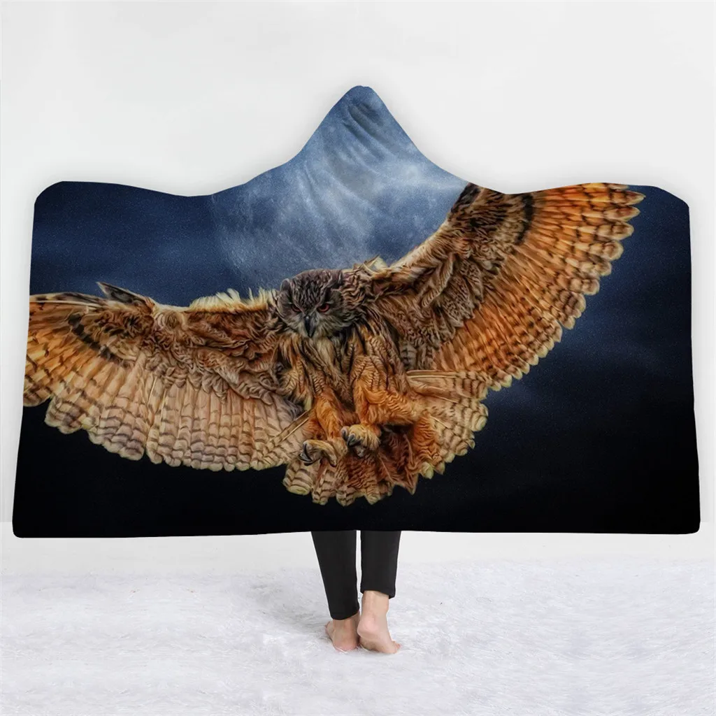 Новое одеяло с капюшоном плащ Волшебная Шляпа одеяло покрывало для сна кондиционер Одеяло