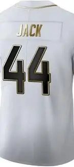 Белая Золотая Футболка Джерси Baliweisa Jaguars Myles Jack | Мужская одежда
