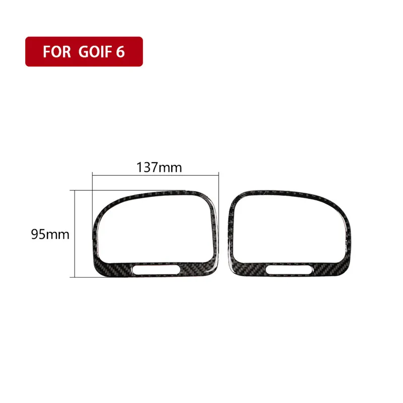 Подходит для VW golf 6 2008-2012 gti R MK6 scirocco 2009- автомобильные аксессуары из углеродного волокна левая и правая Автомобильная Наклейка 3D