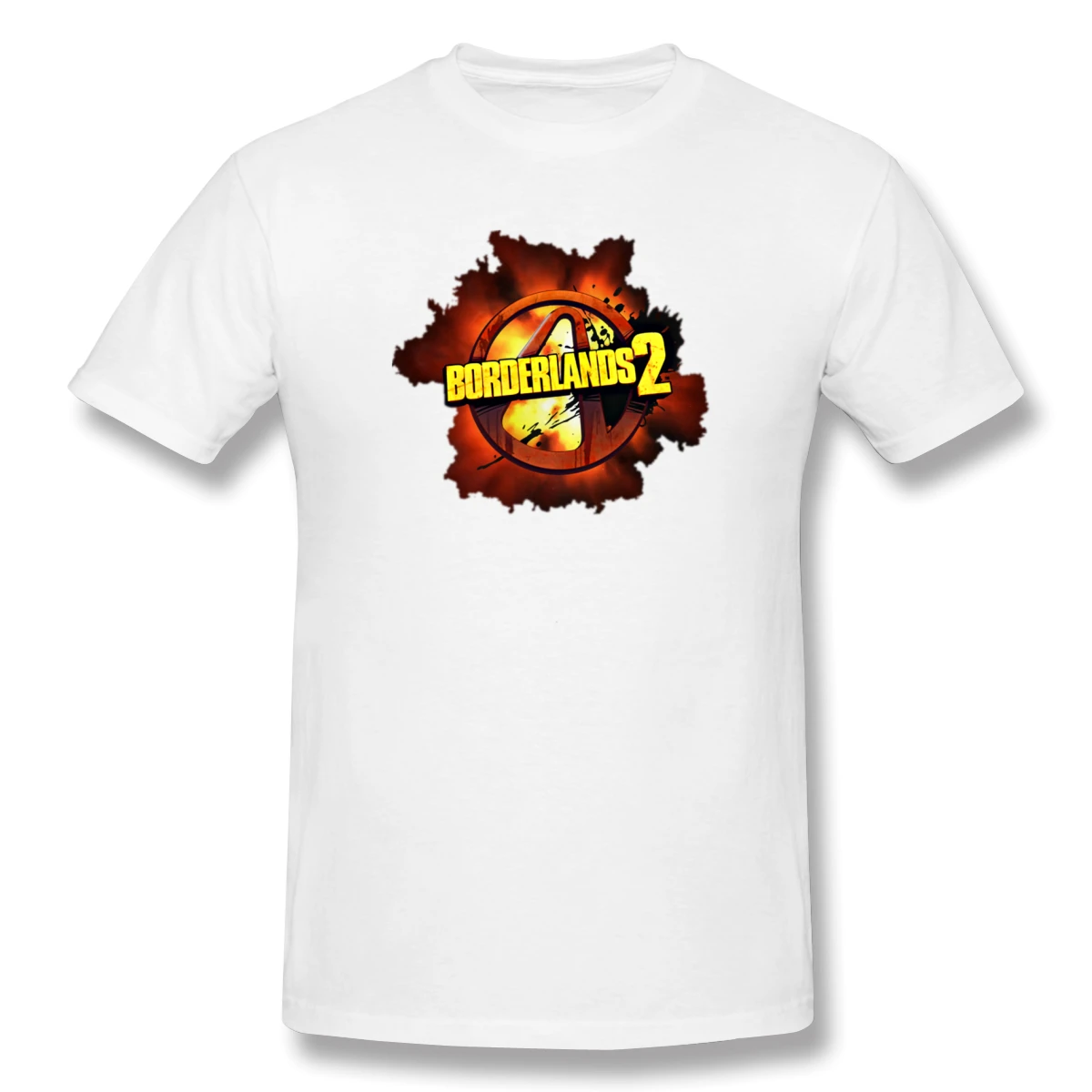 Borderlands Fire Logo Casual O-Neck Men's Basic Short Sleeve T-Shirt 100% Cotton Tee Shirt Printed