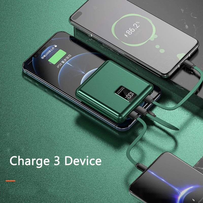 power bank 20000mah 22.5W Mini Power Bank 30000mAh Portable External Battery Fast Charger Powerbank with USB Type C PD Quick Charge Cable Poverbank 12v power bank
