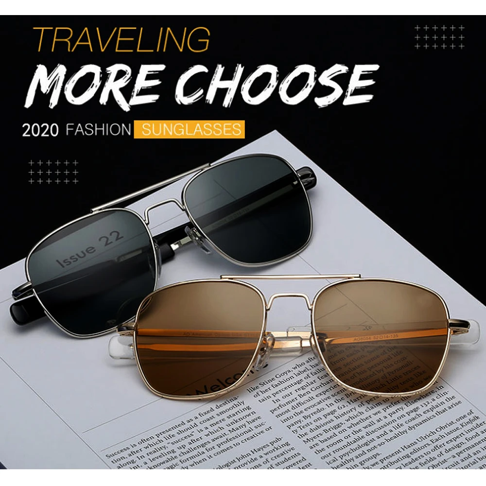 Gafas de polarizadas de estilo piloto americano para y mujer, lentes para miopía, de Metal cuadrado, miopía, 1,5 a 6,0|De los hombres gafas de sol| - AliExpress