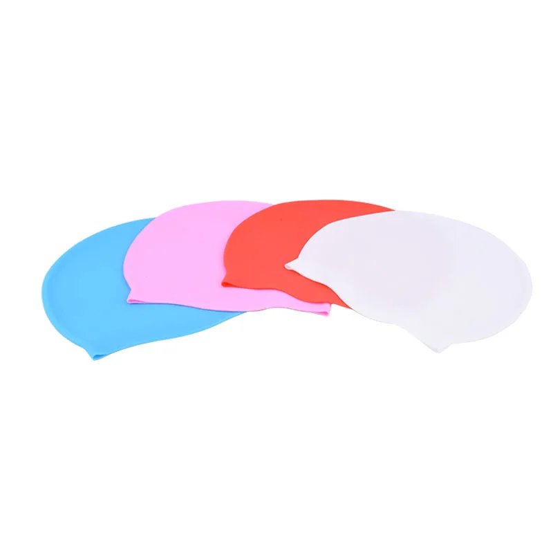 Swim Caps Ear Protection Adult Child Silicone Swimming Pool Latex Hats Sute Swim Cap for Girl Diving Accessories parent child summer straw sun hat wide brim flat top flower edge raffia straw hat girl beach travel sun protection hat