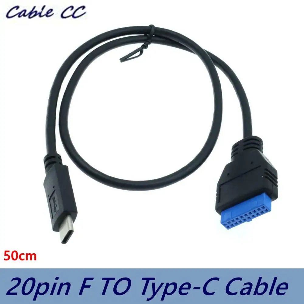 Однопортовое USB 3 1 Type C &quotпапа&quot в &quotМама&quot 0 материнская плата 19Pin 20Pin разъем фута компьютерный кабель 50