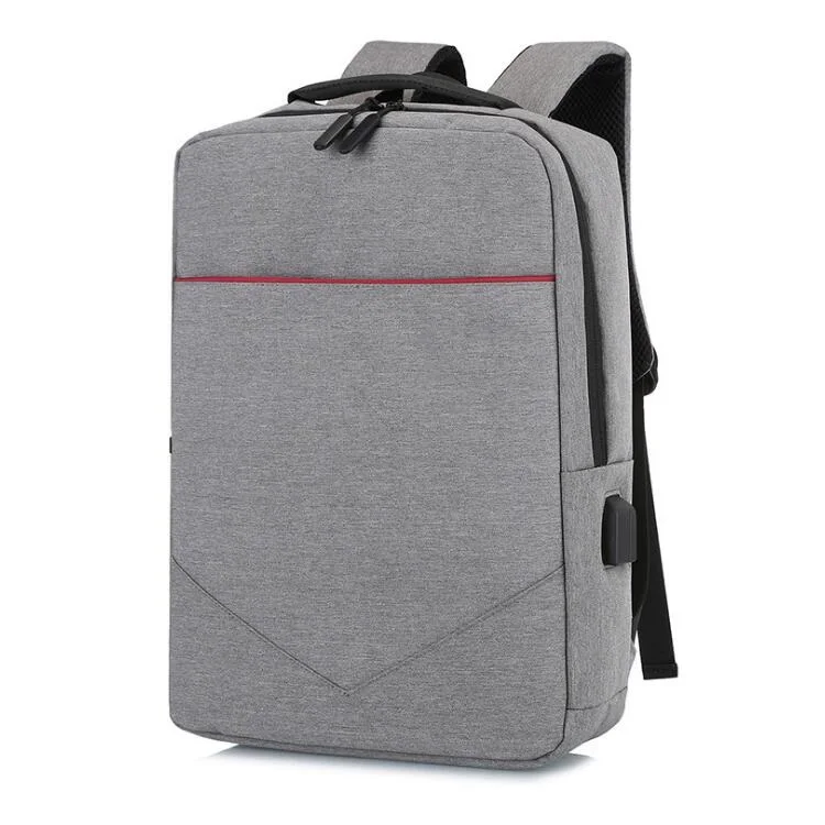 Gray Рюкзак для ноутбука зарядка через usb рюкзак Для мужчин рюкзак для деловых поездок Водонепроницаемый нейлоновая сумка для школы, колледжа, мужской рюкзак, LI-2613 - Цвет: Gray