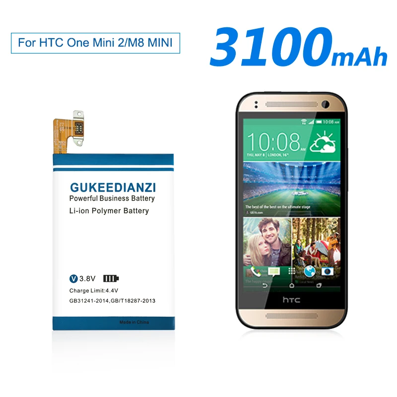 GUKEEDIANZI BOP6M100 3100 мАч батарея для htc One Mini 2/M8 MINI мобильный телефон замена перезаряжаемая батарея