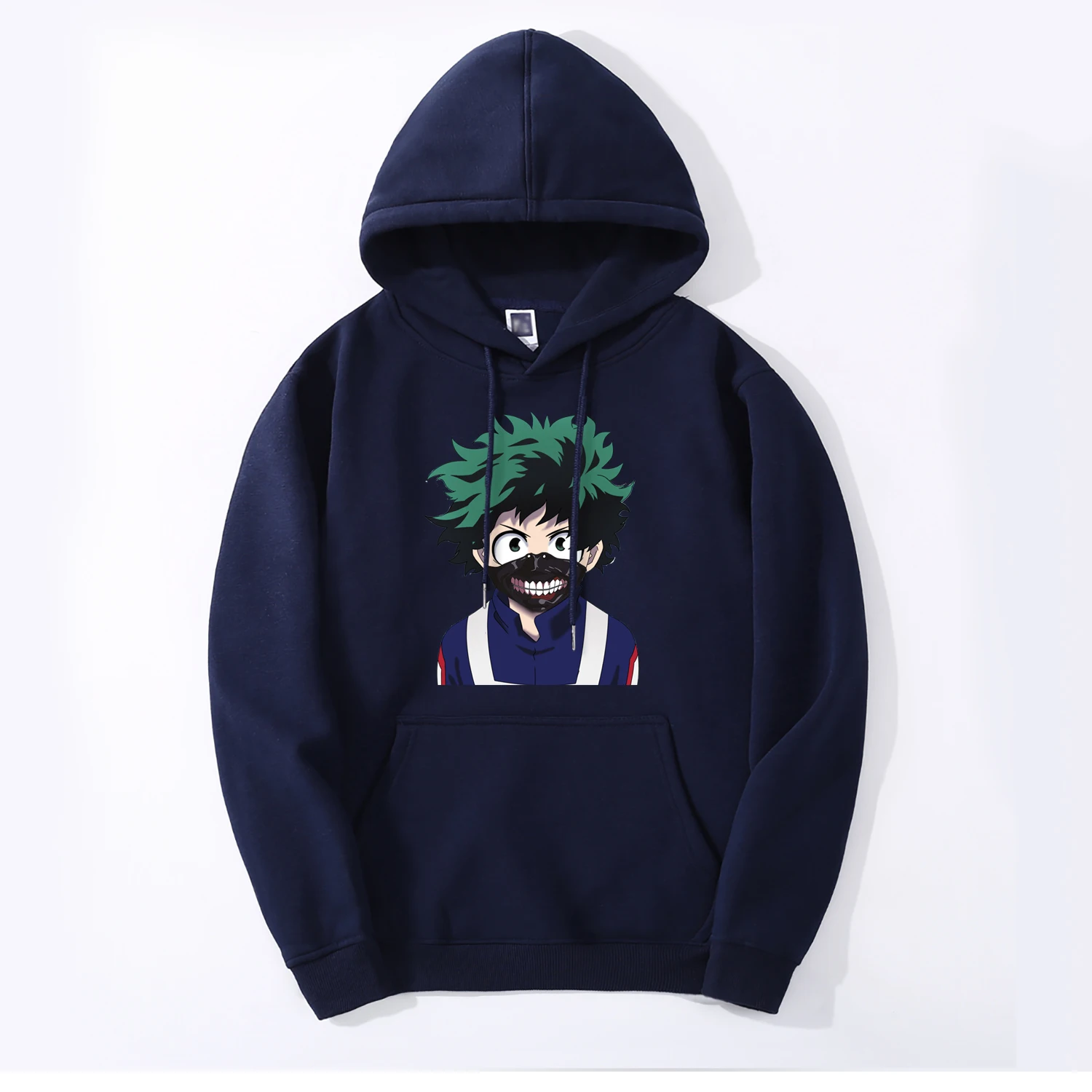 Dark Blue 6 Новое поступление, зимняя мужская толстовка с принтом One For All Deku My Hero Academ Japan аниме, Мужская толстовка, повседневный флисовый мужской спортивный костюм - Цвет: Dark Blue 6