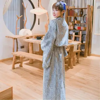 

Unisex Japanese style long silk cotton hot spring sauna clothes for boy and girl sexy 100% Cotton bathrobe Customized for you