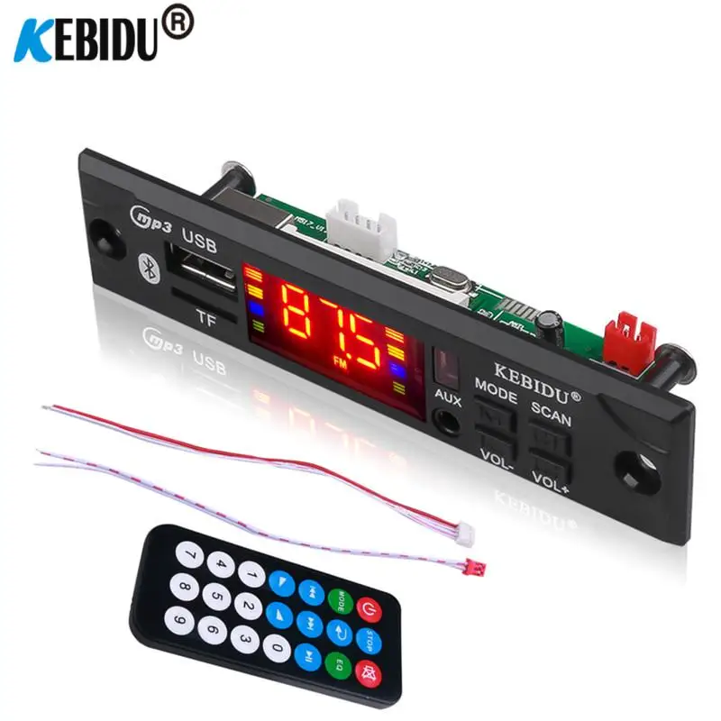 12V Bluetooth Авто Радио MP3 декодер доска Автомобильный MP3-плеер модуль WMA 3,5 мм USB Aux TF FM радио Беспроводной получать аудио адаптер - Цвет: Black