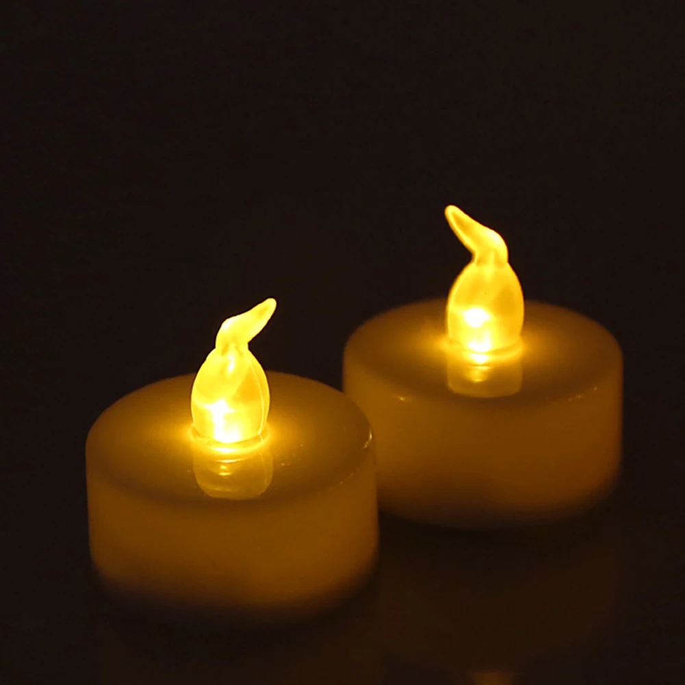 12 шт./компл. креативная Светодиодная лампа свеча с аккумулятором имитация