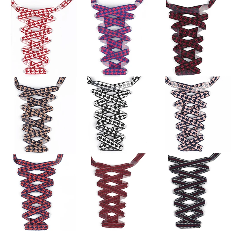 

110cm New Flat Wide Shoelaces Runner Weave Tape Elastic No Tie Shoelaces Casual Athletic Safety Boots For Running Shoe Laces