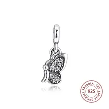 Me серия 925 пробы серебро My Butterfly висячие циркониевые Подвески бусины для изготовления ювелирных изделий подходит браслет в европейском стиле Argent