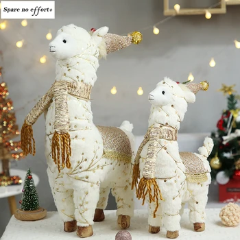 

Christmas Doll Ornament Christmas Decoration For Home Santa Claus Gift Alpaca Toys Crafts Table Decor Navidad Xmas 2021 New Year