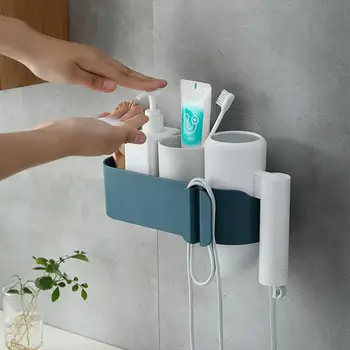 

Universal Bathroom Wall Mounted Hair Dryer Storage Rack Comb Holder Organizer