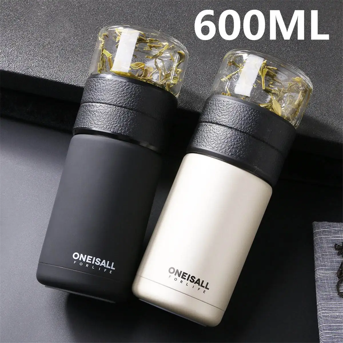 

600ML Insulated Water Bottle Scrub Drinking Tea Coffee Cup Vacuum Flasks Vacuum Thermoses Bottle Drinkware Stainless Travel Mug
