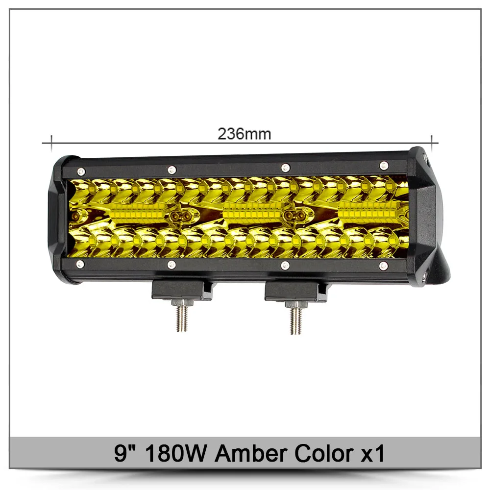 9 Inch 180W Combo x1 XuanBa 1" дюймов 72 Вт Светодиодные Бар Для ATV 4x4 Внедорожные 18 Вт Работы грузовики 4WD ходовые огни для авто 12 В Focos Off-road Мотоцикл 36 Вт Барра свет - Цвет: 9 Inch 180W Combo x1