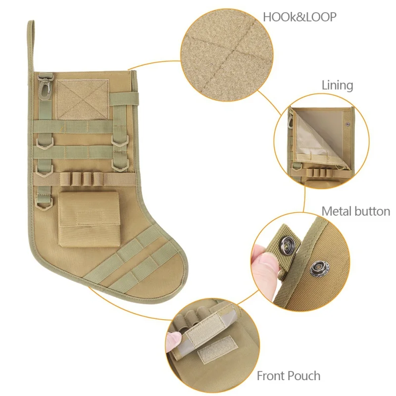 Новая подвесная Тактическая Molle Рождественская сумка для чулок, дамская сумка-капельница, сумка для хранения, военная Боевая охотничья сумка
