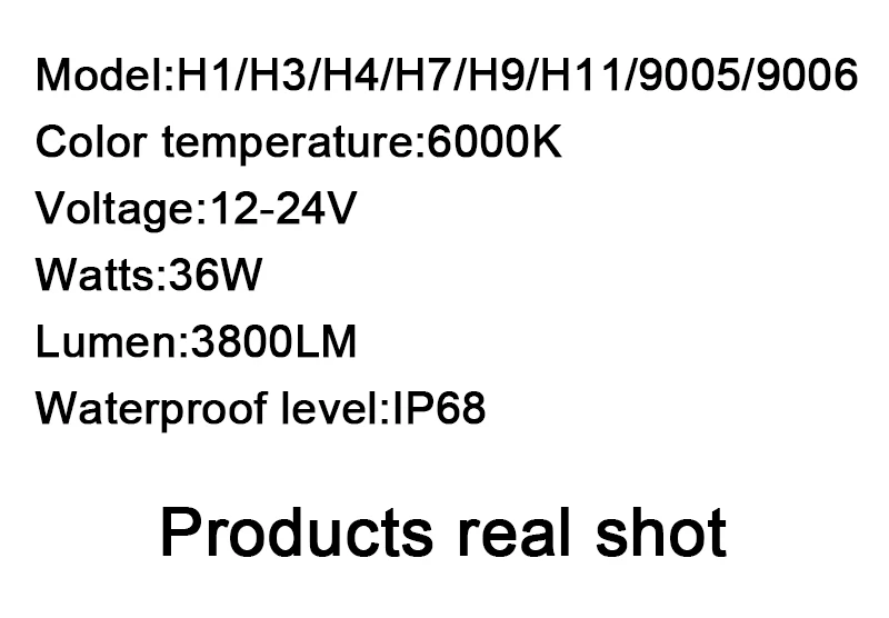 H 1/H 3/H 4/H 7/H 9/H 11/9005/9006 светодиодный Автомобильные фары лампы COB 6000K водонепроницаемые 36W 12 V/24 v дальние фары