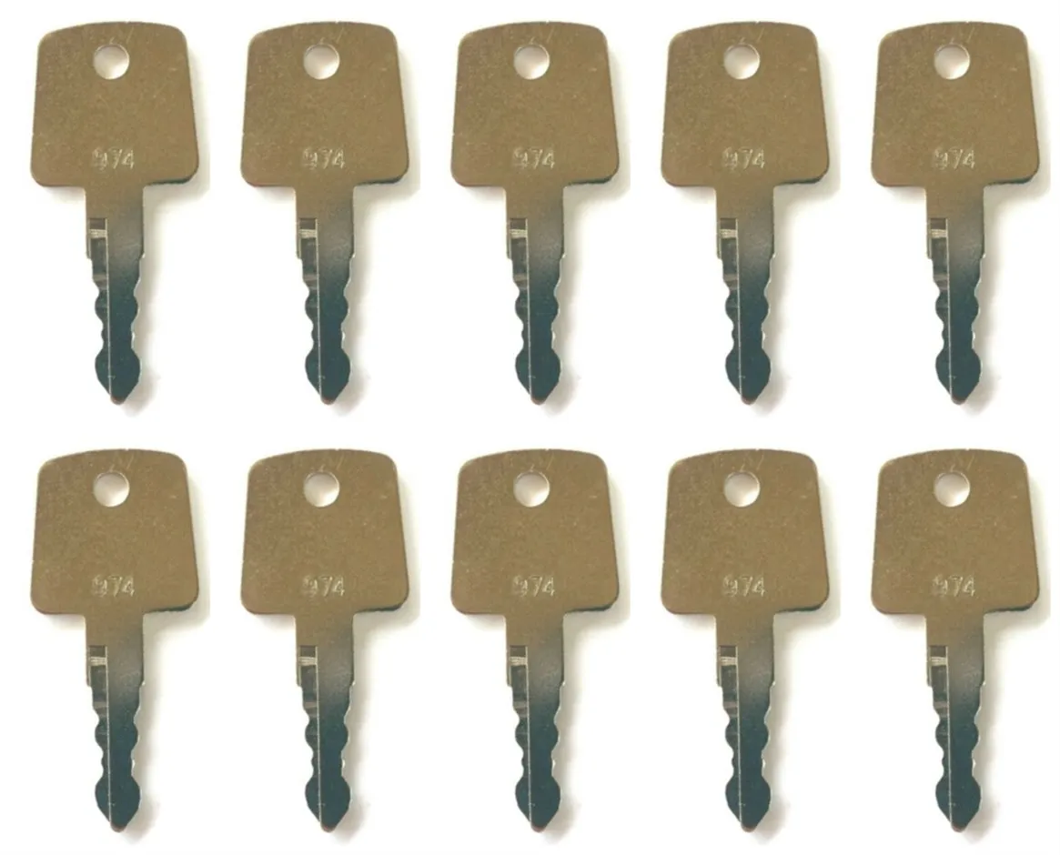 10pc Sakai Roller Ignition Keys Heavy Equipment Asphalt Roller Key 974