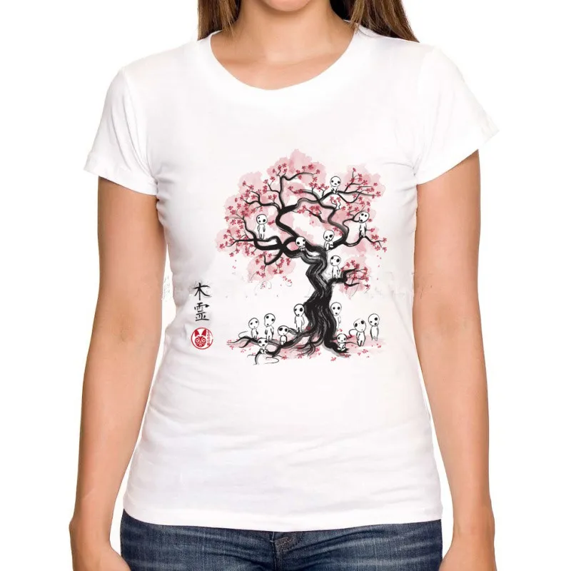Creative-Design-Dollar-Money-Love-Tree-Forest-Spirits-Sumi-e-Women-T-shirt-Colorful-Printing-Casual (2)
