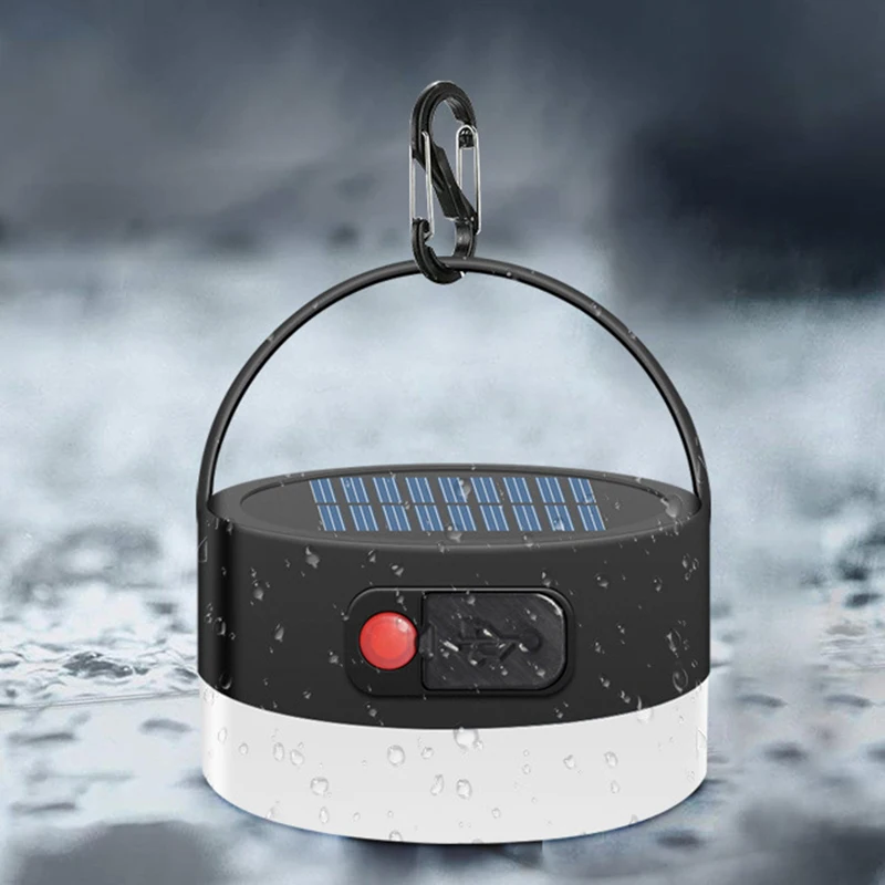 Portable Camping Light Solar Lantern Led Mini Chandelier for Tents Solar Usb Input and Output