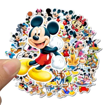 

Cartoon Minnie Mickey Mouse Anime Stickers 50 Pcs Suitcase Computer Guitar Waterproof Decals Sticker for Macbook/HP Laptop Skin