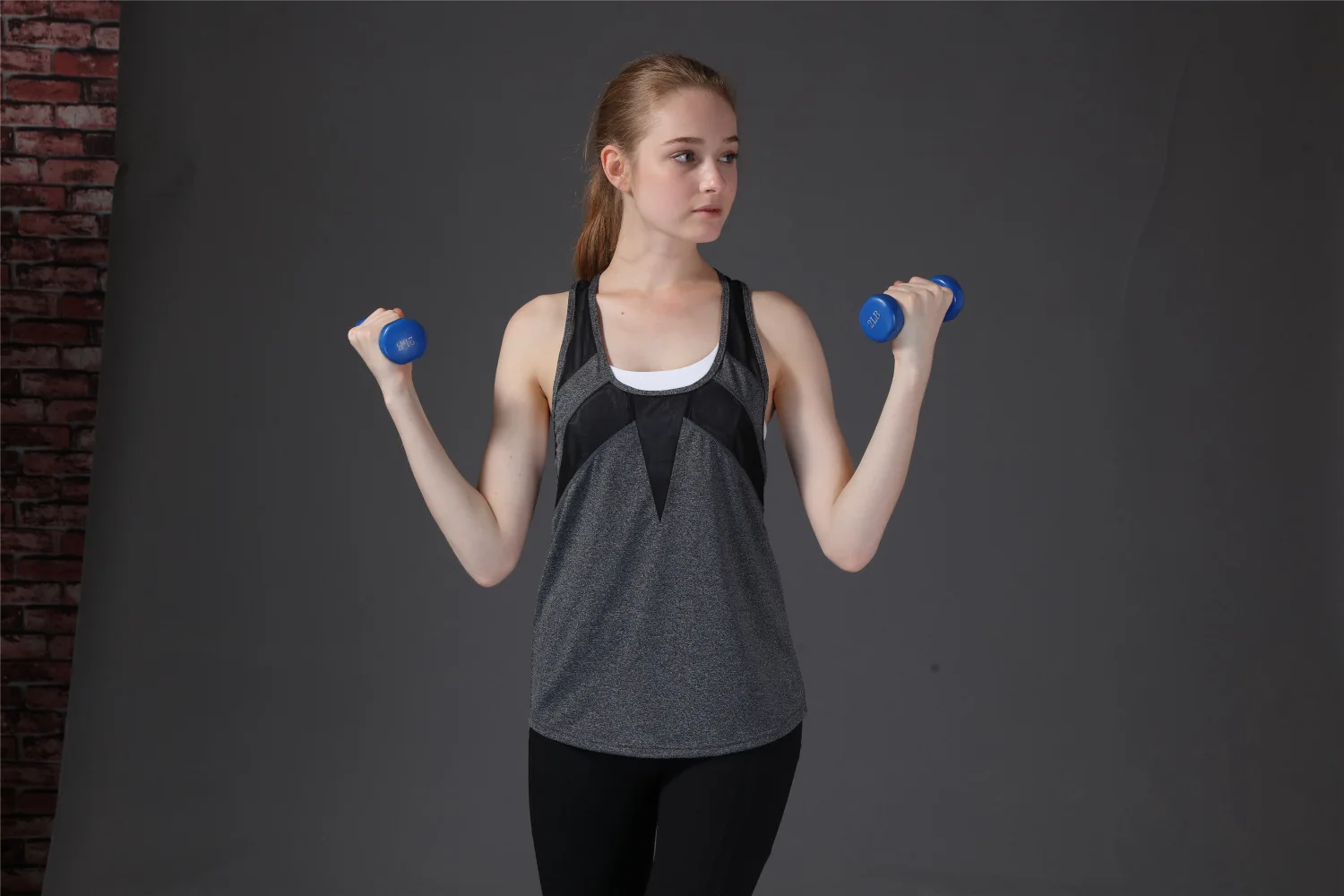 Mesh stitching s vest T-sleeveless quick-drying fitness vest solid color casual lady smock breathable vest Gym Shirt vests