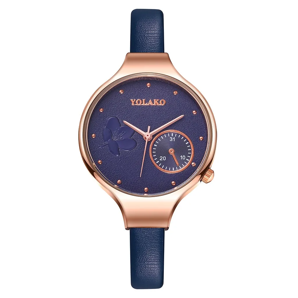 Модные высококачественные креативные кварцевые женские часы с цветочным ремешком, кожаный браслет, женские наручные часы, Relogio Feminino, подарок# W