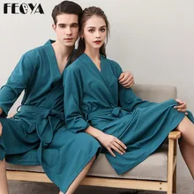 Весенне-осенние ночные рубахи для двоих, Длинное ночное белье, женское кимоно из бамбукового волокна, халат, парная ночная рубашка, модное банное платье, одежда для сна, большие размеры