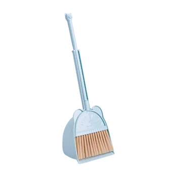 

Bear Pattern Broom Dustpan Set Kids Children Pretend Play Props Sweep Dust Remove Plastic Handheld Detachable Cleaning Tool Mini