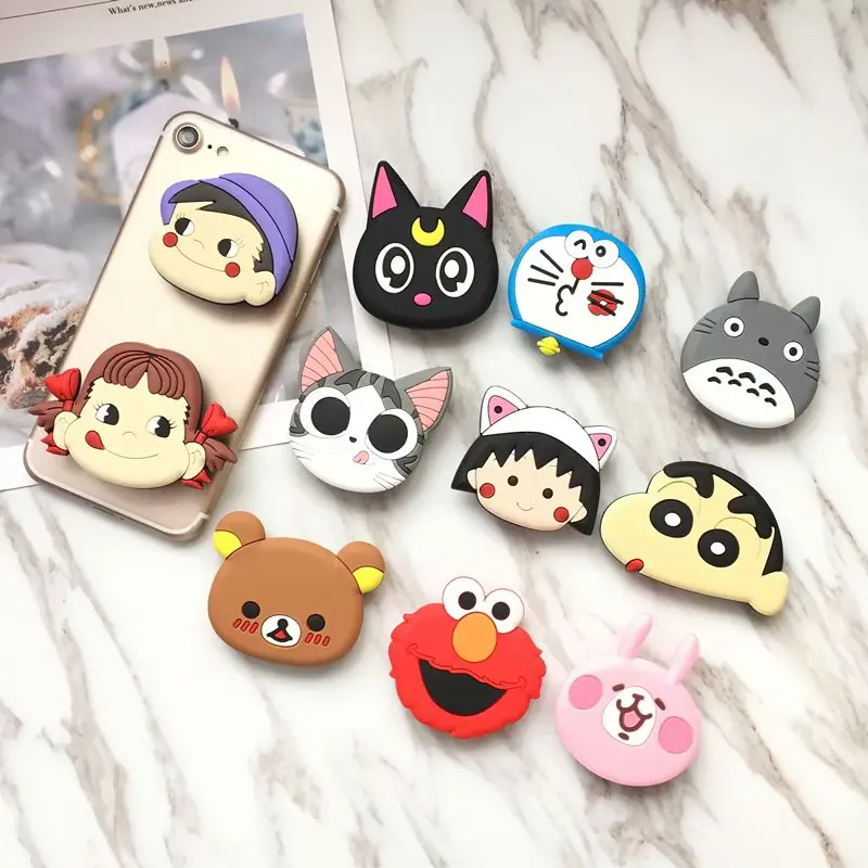 

universal Air bag cell phone bracket Cute Duffy Totoro Piglet Sullivan monsters cartoon Phone Stand Finger Holder iphone 7 8 x