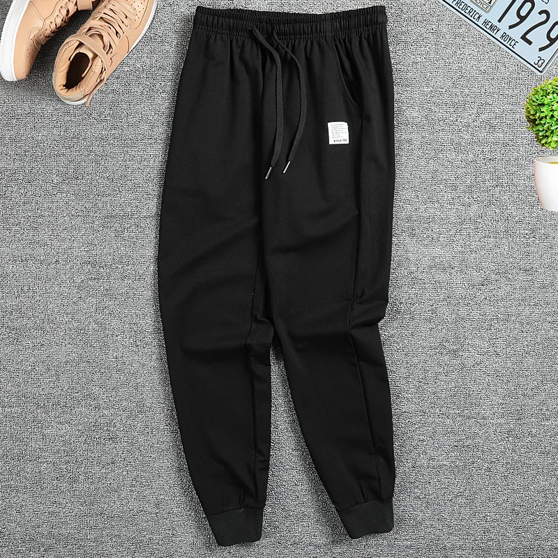 902 Black Мужские брюки Jogger спортивные штаны хлопковые прямые модные повседневные тонкие мужские уличные эластичные Masculino MOOWNUC Trendsetters - Цвет: 902 Black