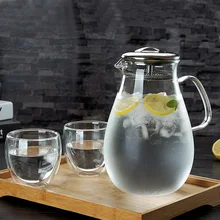 Стеклянный чайник для холодной воды, бытовой чай с ароматом сока, утолщенный жаростойкий взрывозащищенный прозрачный чайник
