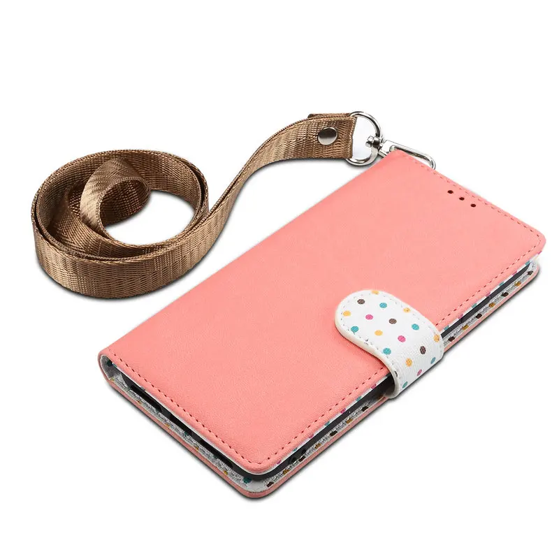 Роскошный кожаный кошелек в горошек для Coque iPhone X Xs Max Case iPhone Xr Чехол Флип Etui для iPhone 8 7 6 6S Plus чехол iPhone 6+ 7+ 8
