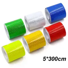 Multipurpose 5cm*300cm Car Reflective Tape Decoration Stickers Car Warning Safety Reflection Tape Film Auto Reflector Sticker