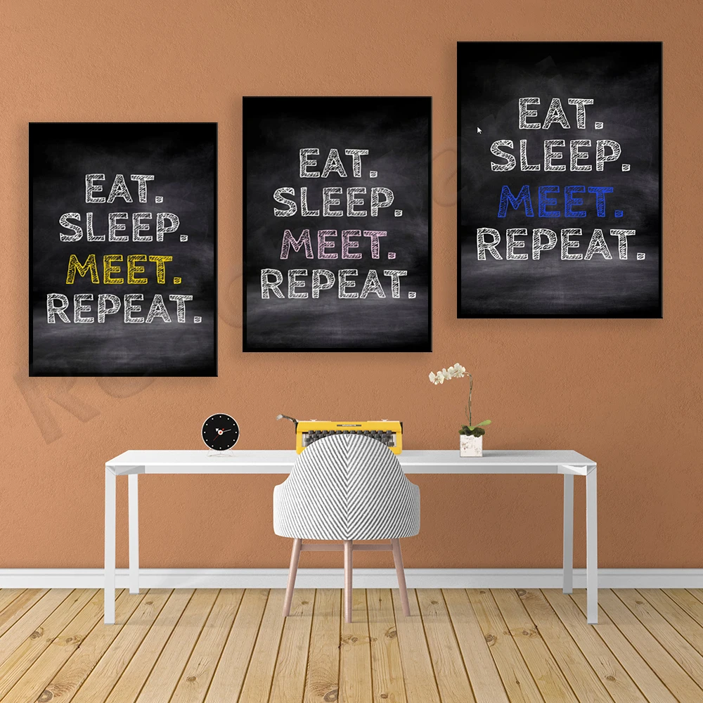 Ешьте спящий режим и повторите-духовный Современный художественный печатный