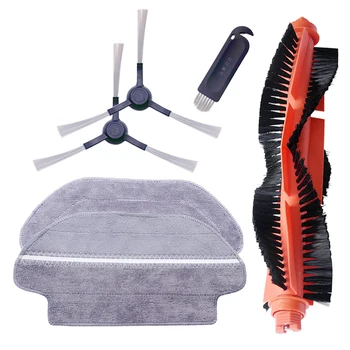 

2 Mop Cloths + 2 Side Brush + 1 Roller Brush for Xiaomi STYJ02YM Robot Vacuum Cleaner Replacement Parts Accessories