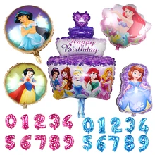 

Disney Princess Foil Balloons Supplies Carton Kids Favor Balloon Birthday Party Baby Shower Decoration Kids Toy Accessories