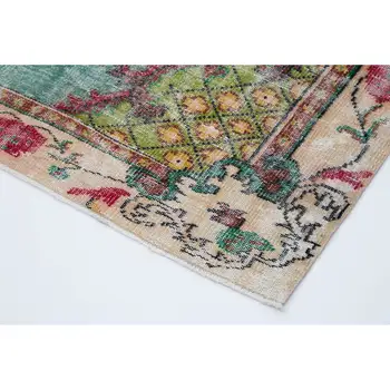 

185x280 Cm Green Handmade Bohemian Rug-6x9 Ft