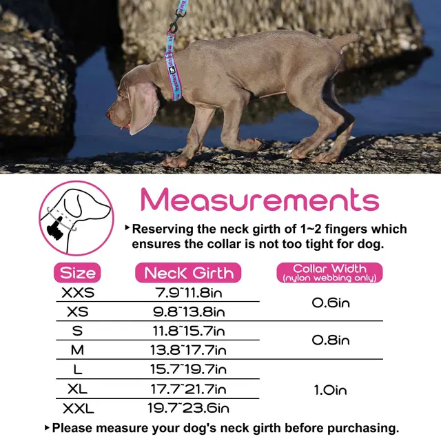Pls measure your dogs' neck circumference as the same location as the line.