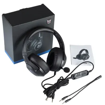 

K9 Wired Gaming Headset with Mic 3.5mm Audio Jack + USB Wired RGB LED Light Headphones Earphone for PC Computer Laptop Xbox