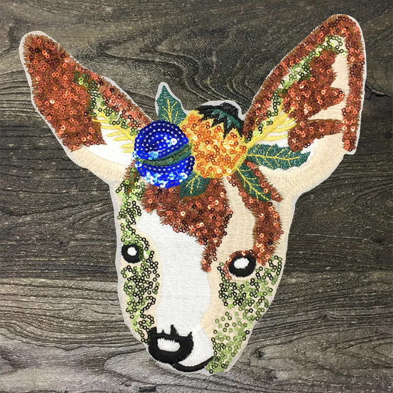 

2Pcs Embroidery sequins Cute sheepPatches for clothes decoration cute iron on patches free shipping products from aliexpress