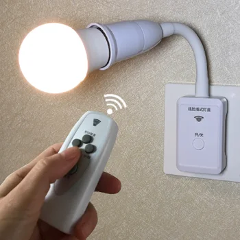 

EU/US Plug E27 socket Flexible LED Lamp Holder with Timed remote control Switch for UV germicidal lamp Disinfection LED bulbs