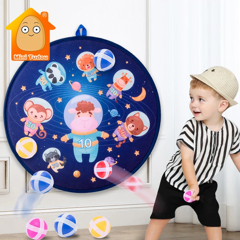 

Kids Target Sticky Ball Set Outdoor Indoor Living Room Cloth Throw Dartboard Family Sport Game Educational Toy For Children Gift