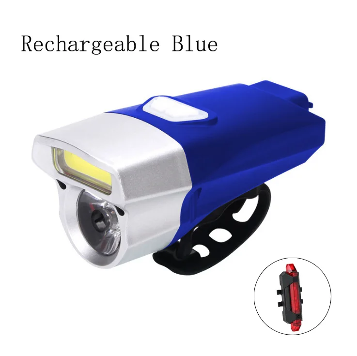 blue back light Умный велосипедный передний светильник, набор, головной светильник светодиодный, USB Перезаряжаемый и аккумулятор, ночной, для езды на горном велосипеде, дорожный, велосипедный, вспышка, светильник для велосипеда - Цвет: blue back light
