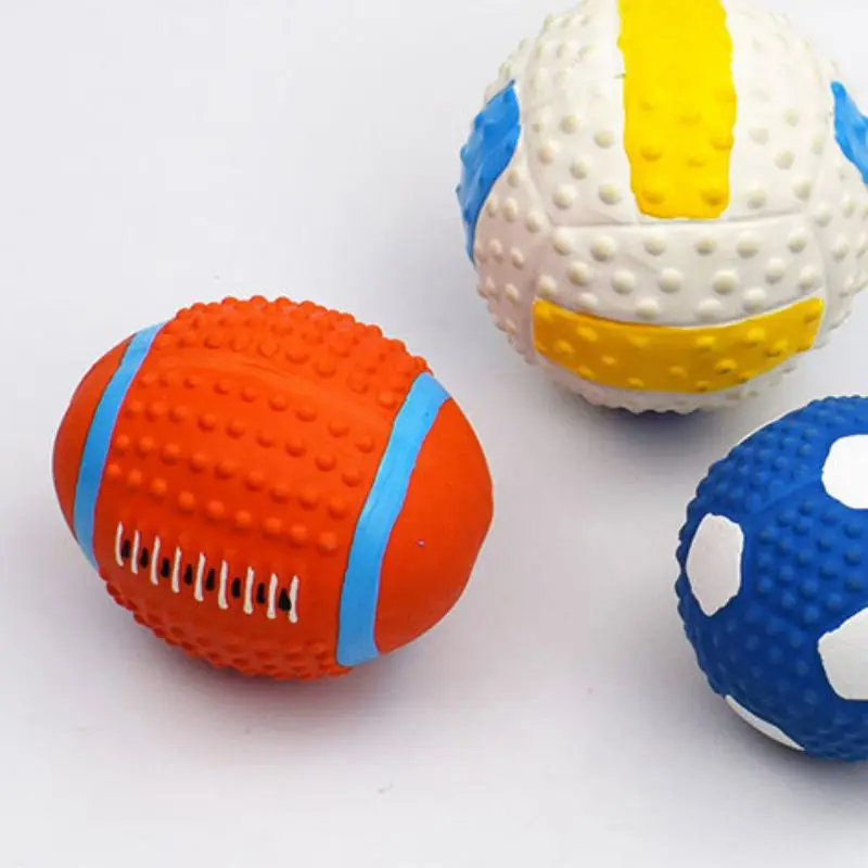 Pet Dog Interactive Squeaky Toys Exercise Ball Toy Latex Bite-resistant Chew Toy For Dogs Juguetes Para Perro Pet Brinquedos