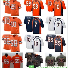 Сшитые мужские футболки Denver Von Miller Bradley Chubb John Elway Emmanuel Sanders Steve Atwater Chris Harris Jr color rush