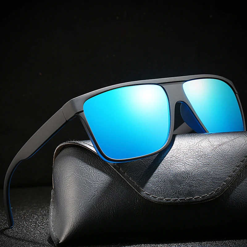 

Unisex sunglasses drive outdoor Fishing Anti UV 400 polarized sun glasses Vintage Square frame Mirror Accessories male 205