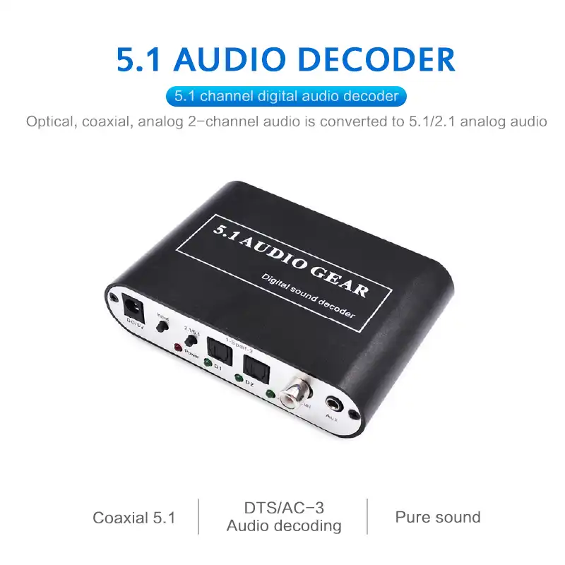 LCS PC ou ordinateur portable PS3 Box internet lecteurs Blu-ray DVD en format analogique 5.1 AC-3 directement sur votre systeme h Dolby pro logic PCM Connecter votre XBOX 360 Decodeur audio num/érique PS2 Converti les formats audio DTS